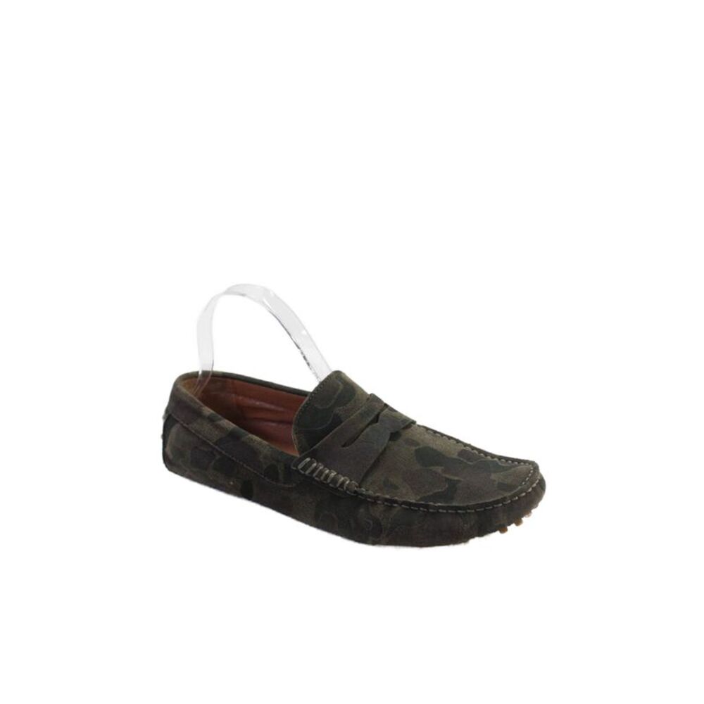 New Republic Men's Round Toe Slip-On Loafers Shoes Green Camouflage Size 8